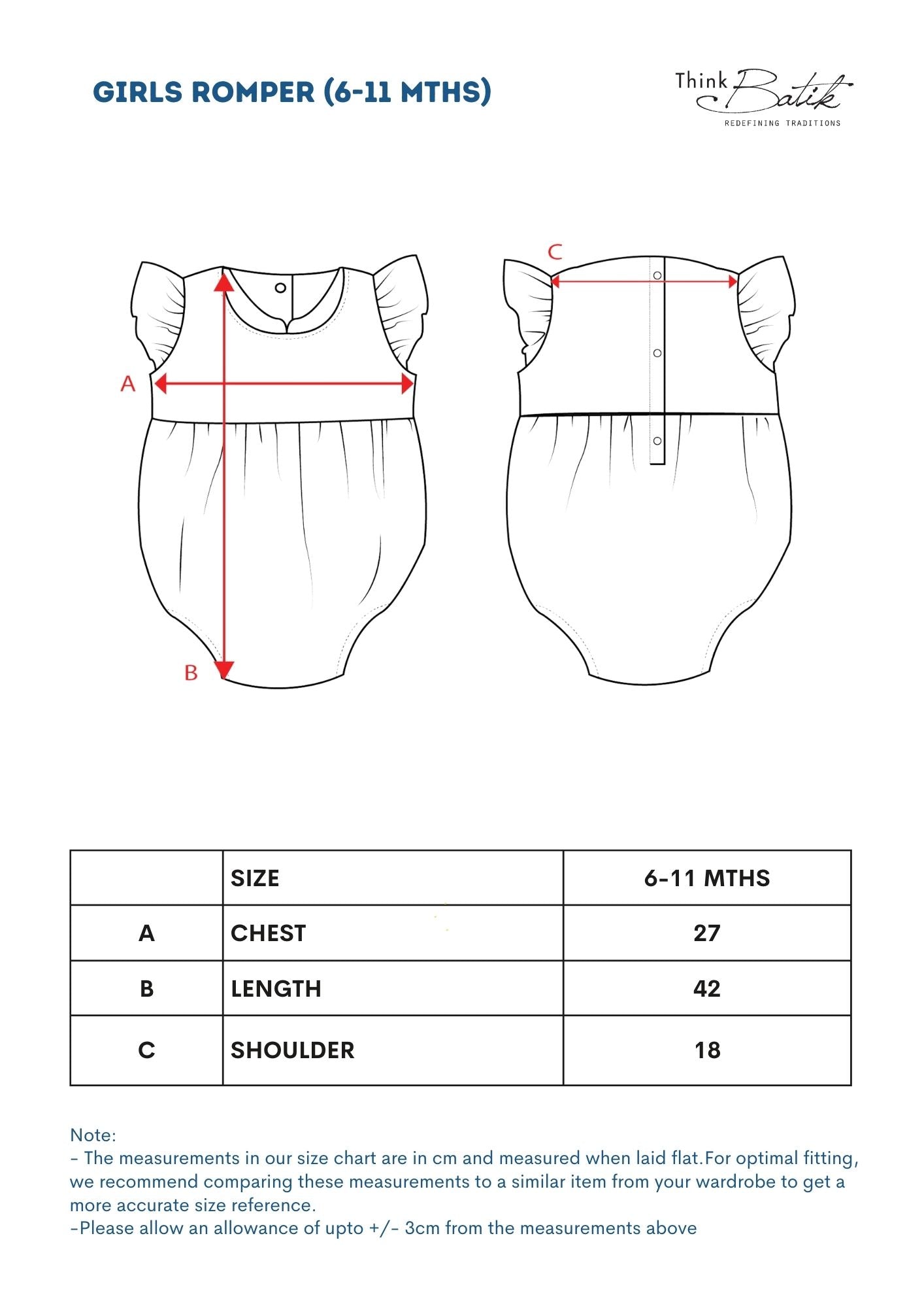 Summerhouse Kids Romper (6 -11 months)