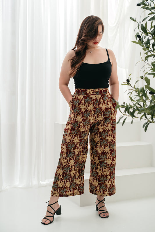 Garnet Glory Wide-Legged Pants